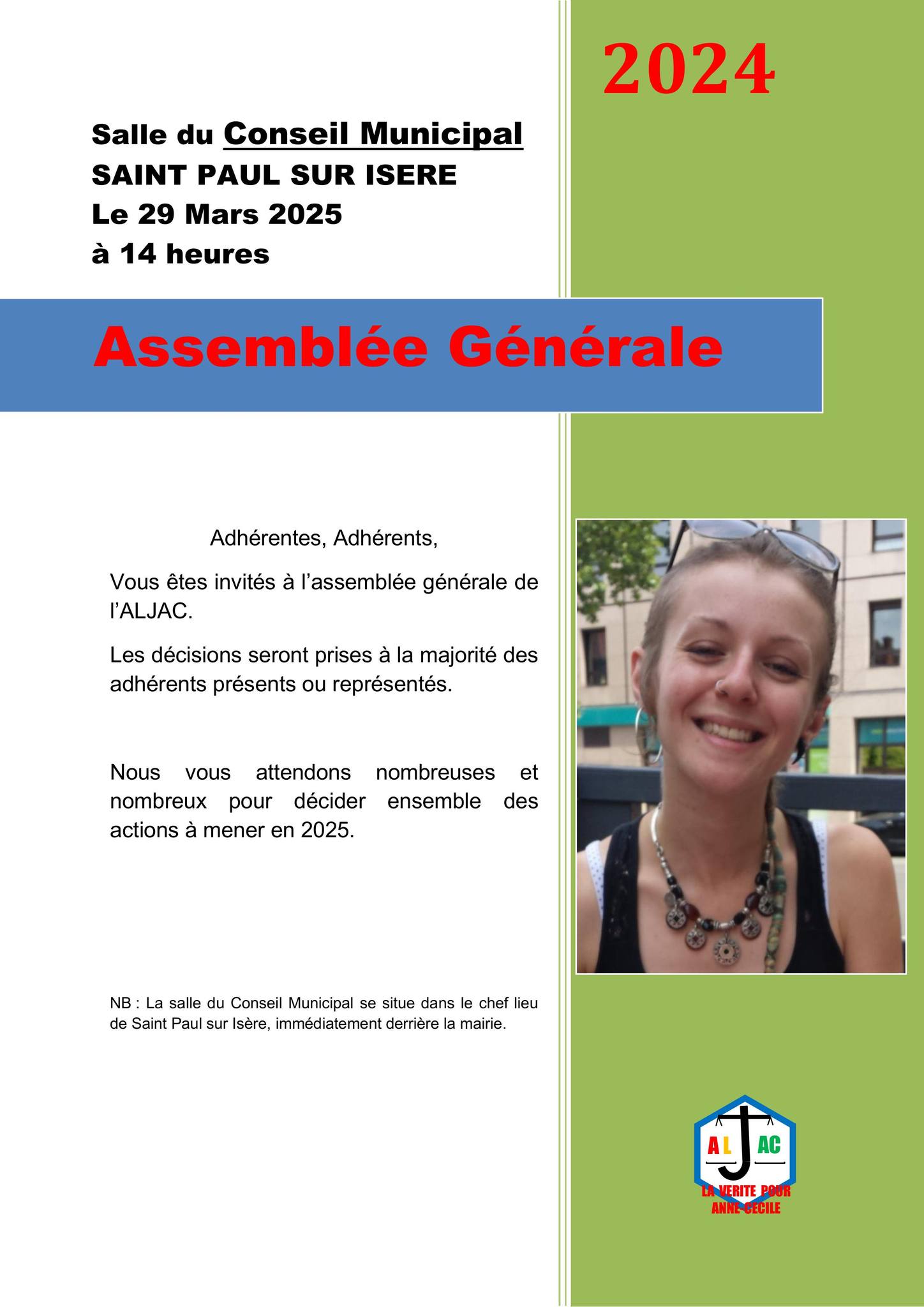 Année Mars 2025 Assemblée générale 2024